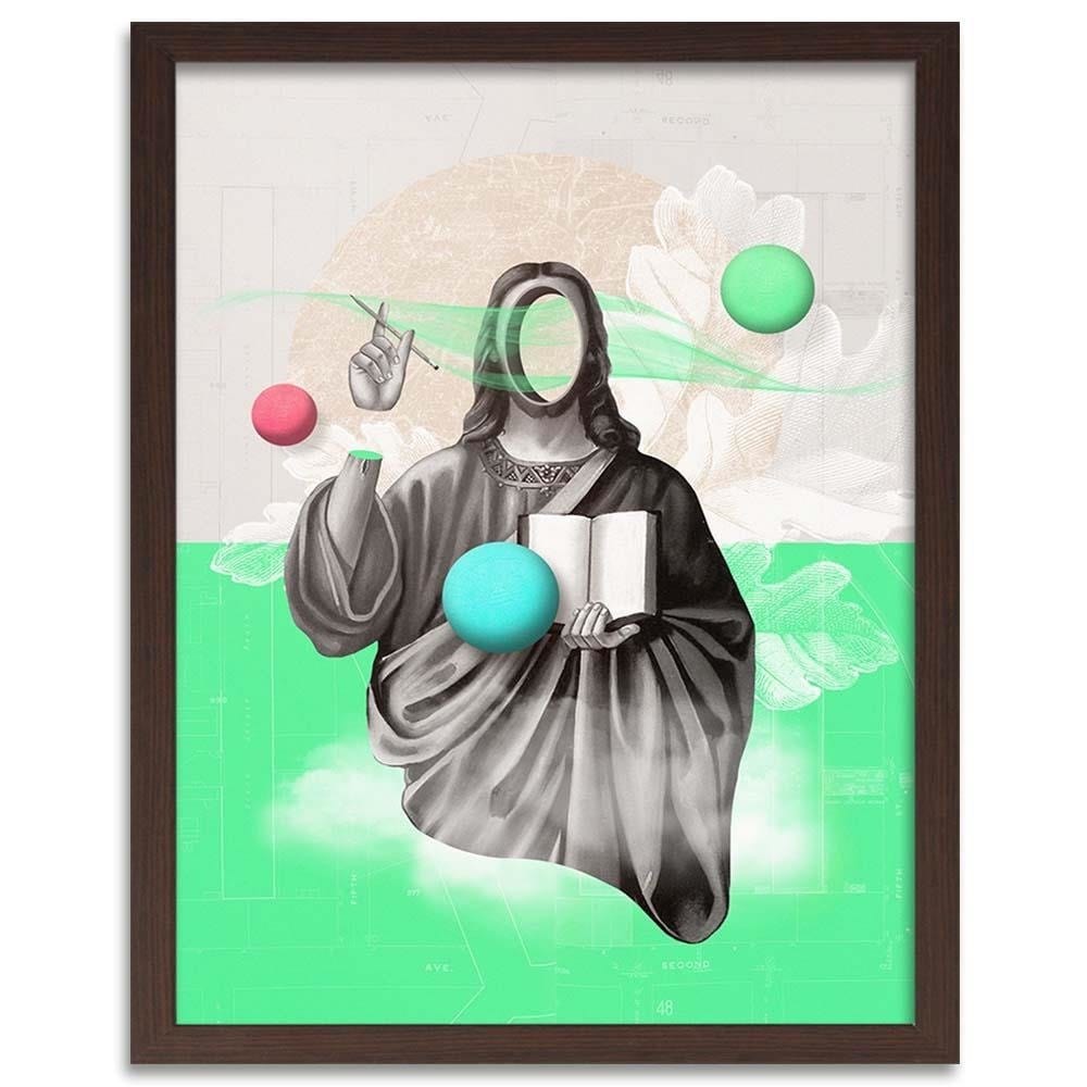 Glezna brūnā rāmī - With No Face Home Trends DECO