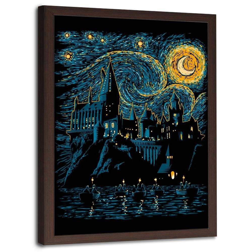 Glezna brūnā rāmī - Wizard School Home Trends DECO