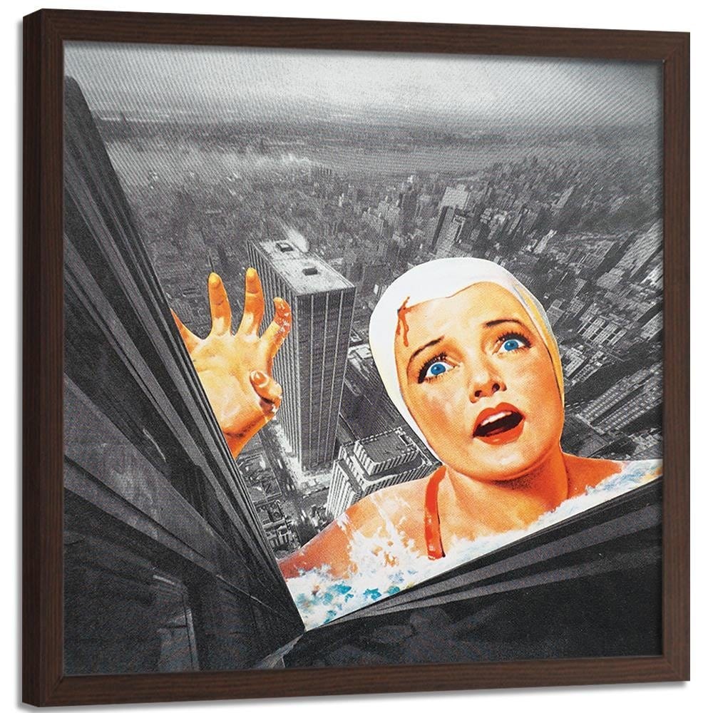 Glezna brūnā rāmī - Woman In Bonnet Home Trends DECO