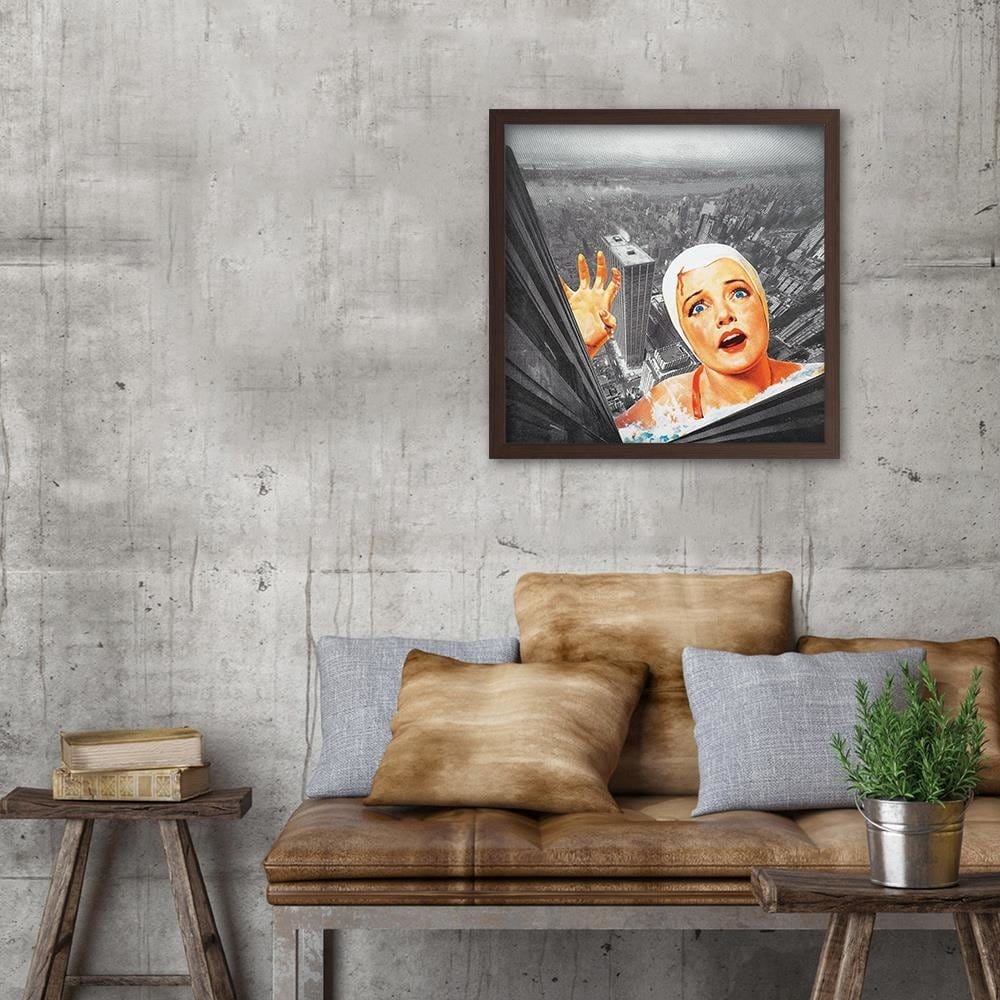 Glezna brūnā rāmī - Woman In Bonnet Home Trends DECO
