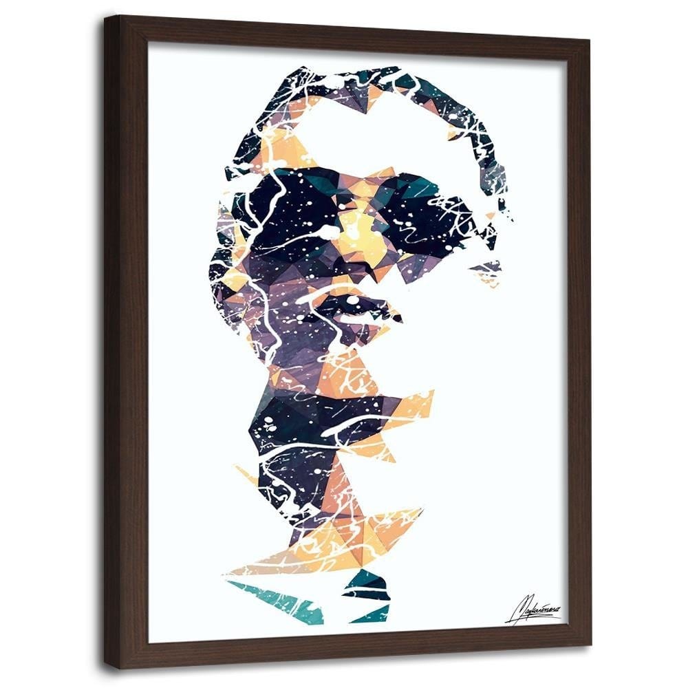 Glezna brūnā rāmī - Woman In Glasses Home Trends DECO