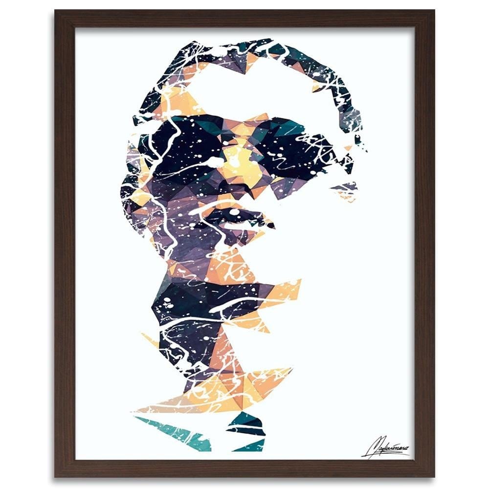 Glezna brūnā rāmī - Woman In Glasses Home Trends DECO