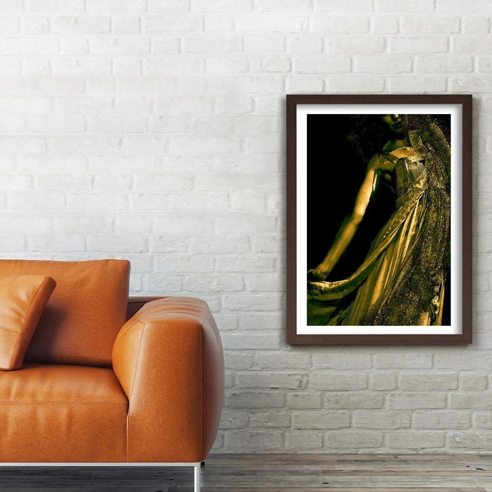 Glezna brūnā rāmī - Woman In Gold Dust Home Trends DECO