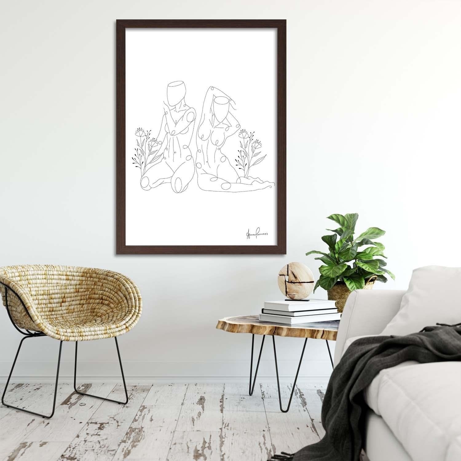Glezna brūnā rāmī - Womans Home Trends DECO