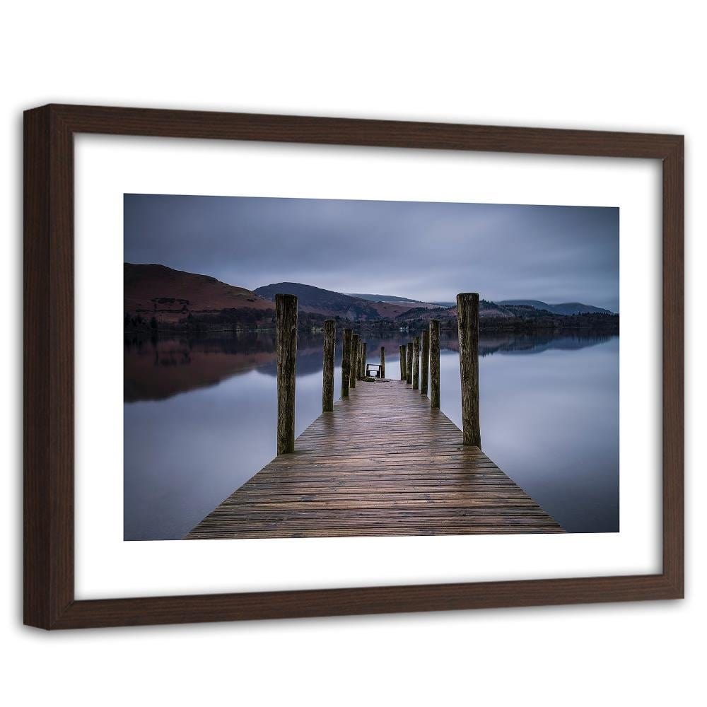 Glezna brūnā rāmī - Wooden Bridge Home Trends DECO