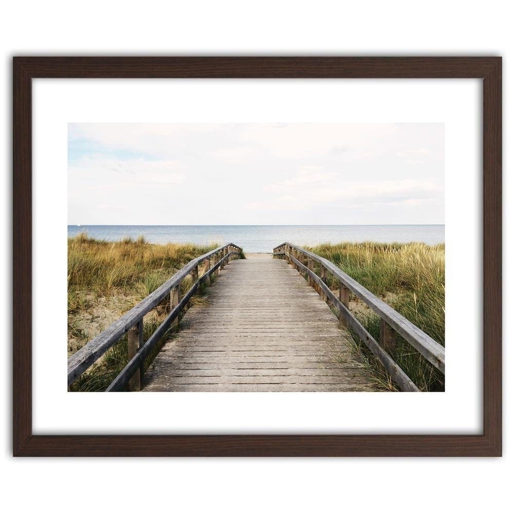 Glezna brūnā rāmī - Wooden Way The Seas Home Trends DECO