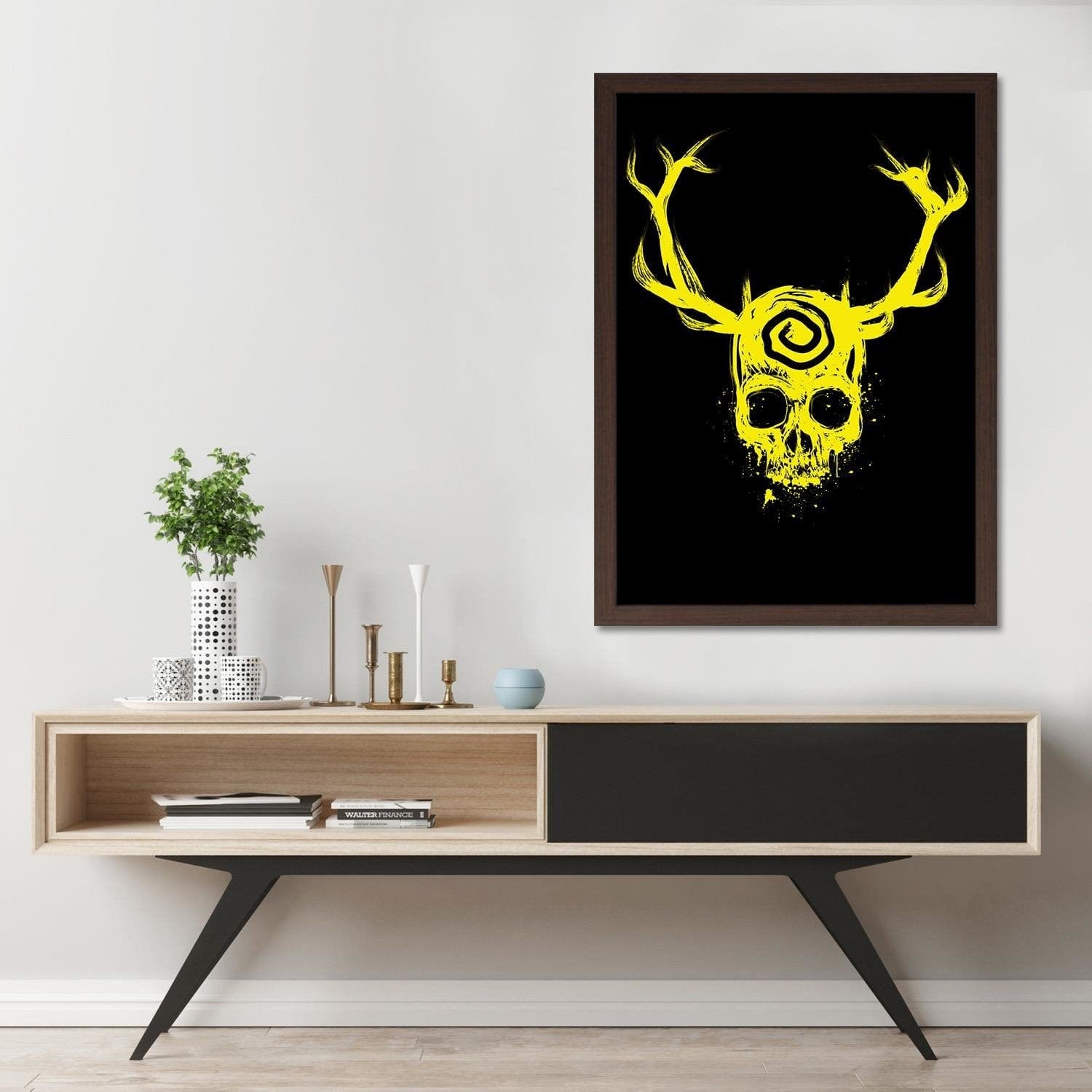 Glezna brūnā rāmī - Yellow King Yellow Home Trends DECO