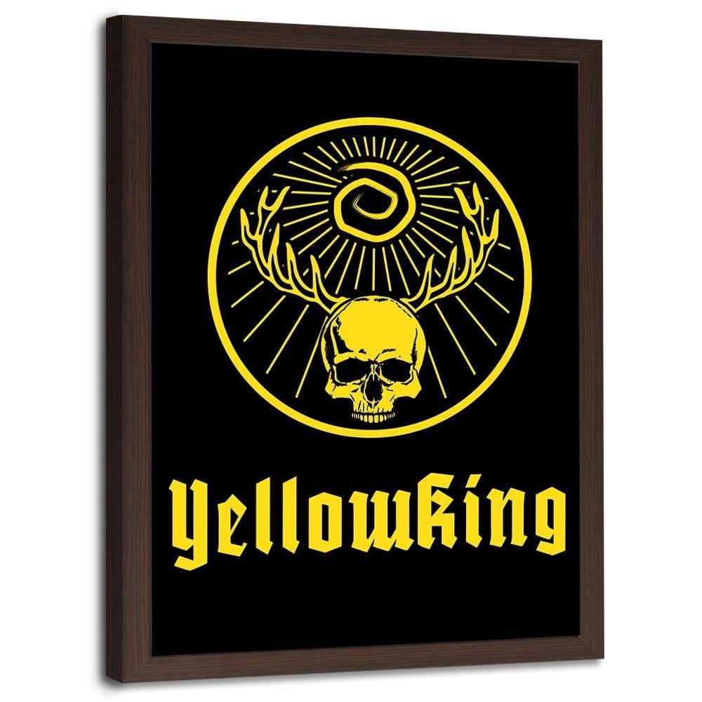 Glezna brūnā rāmī - Yellow King Yellow Home Trends DECO