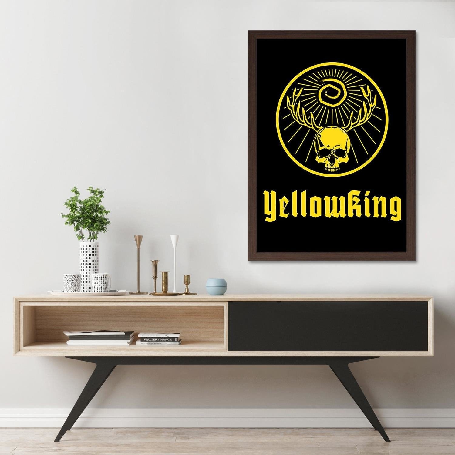 Glezna brūnā rāmī - Yellow King Yellow Home Trends DECO