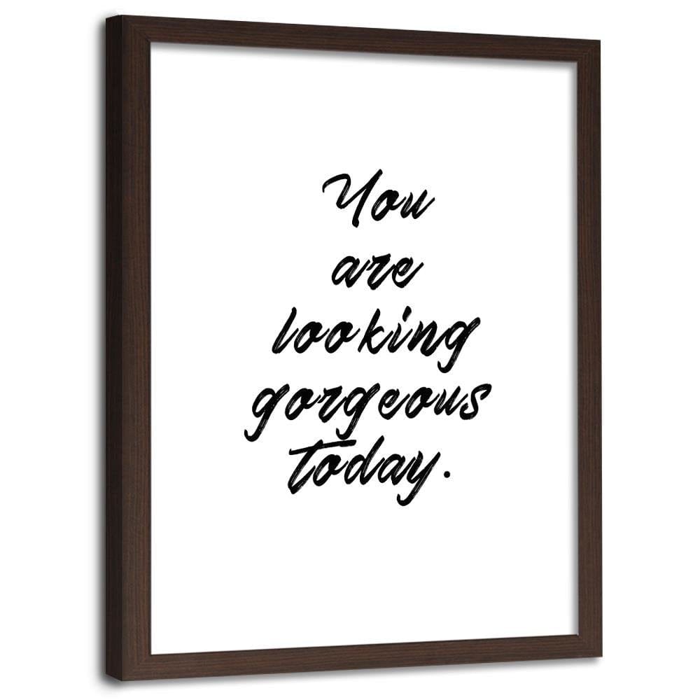 Glezna brūnā rāmī - You Look Beautiful Home Trends DECO