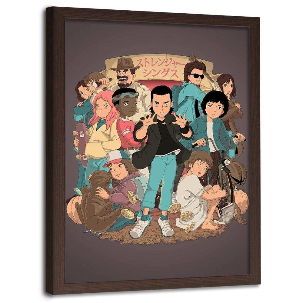 Glezna brūnā rāmī - Young Heroes Home Trends DECO