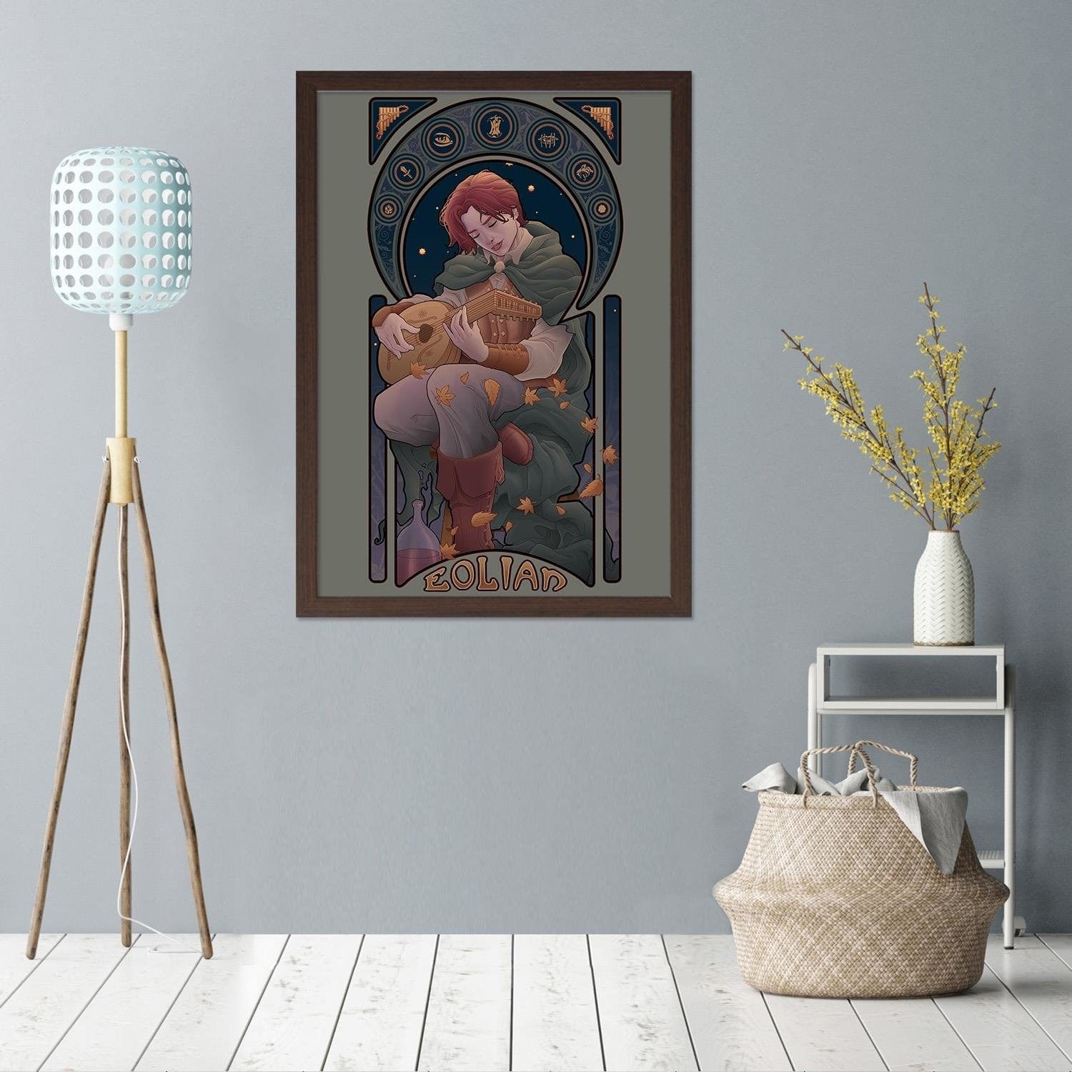 Glezna brūnā rāmī - Young Musician Home Trends DECO