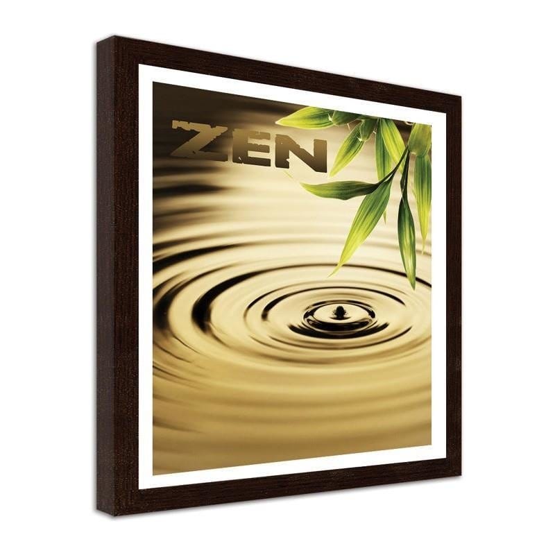 Glezna brūnā rāmī - Zen - the element of water Home Trends DECO