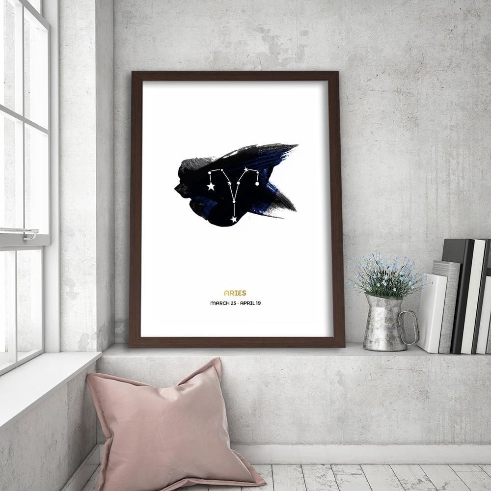 Glezna brūnā rāmī - Zodiac Bar Home Trends DECO