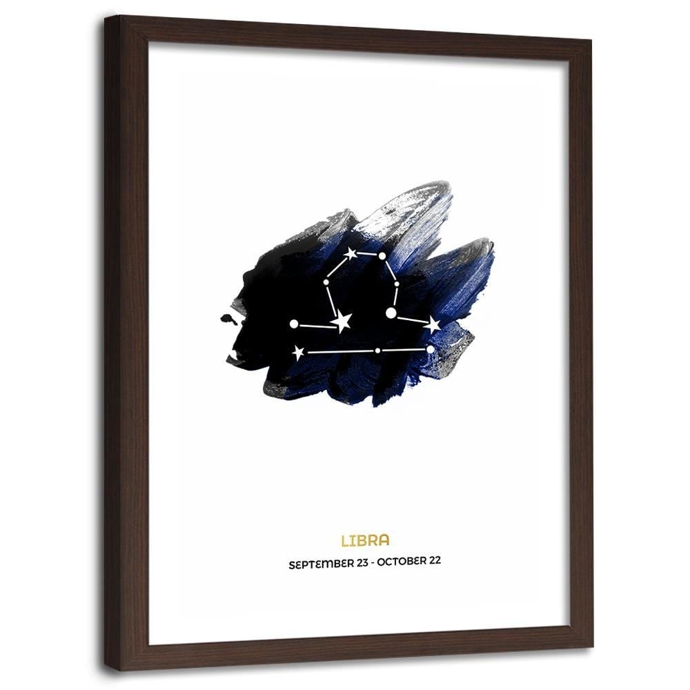 Glezna brūnā rāmī - Zodiac Libra Home Trends DECO