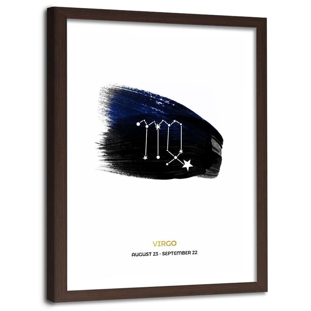 Glezna brūnā rāmī - Zodiac Sign Virgo Home Trends DECO