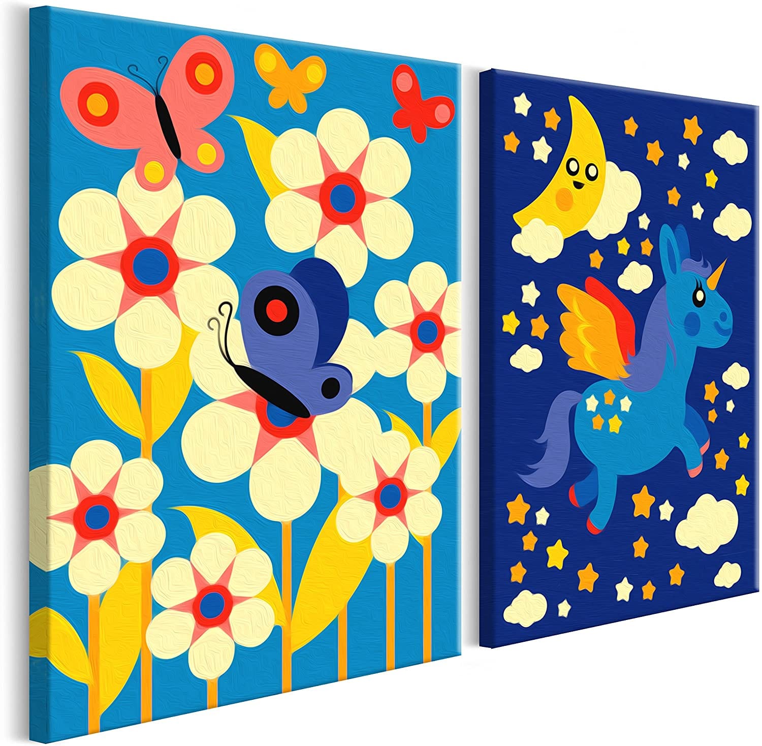 Glezna izkrāso pēc cipariem - Butterfly & Unicorn 33 x 23 cm Artgeist