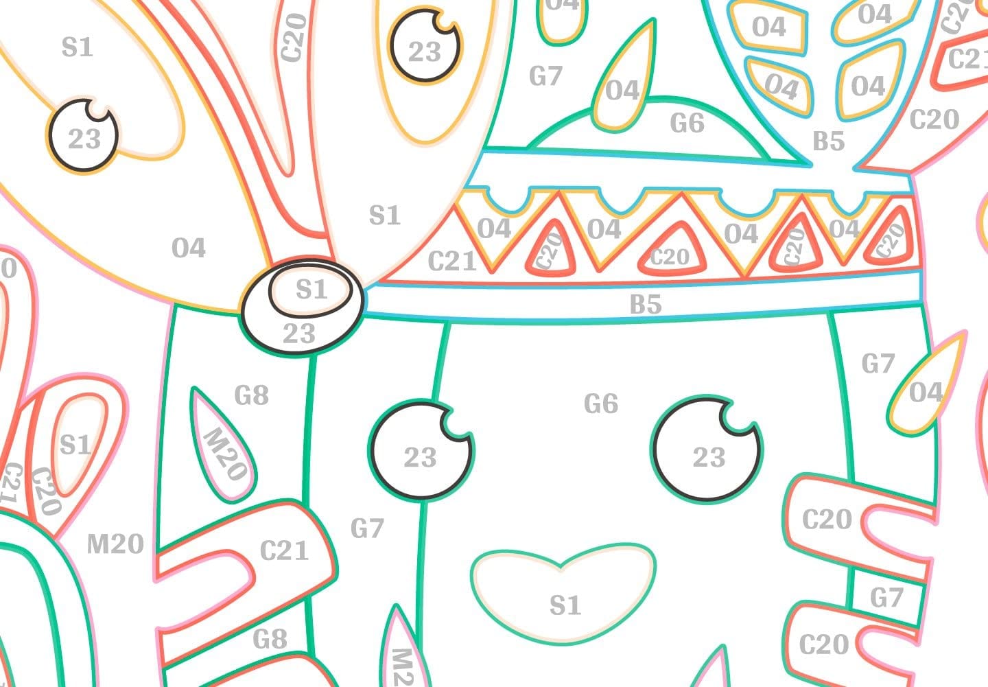 Glezna izkrāso pēc cipariem - Cactus & Bear 33 x 23 cm Artgeist