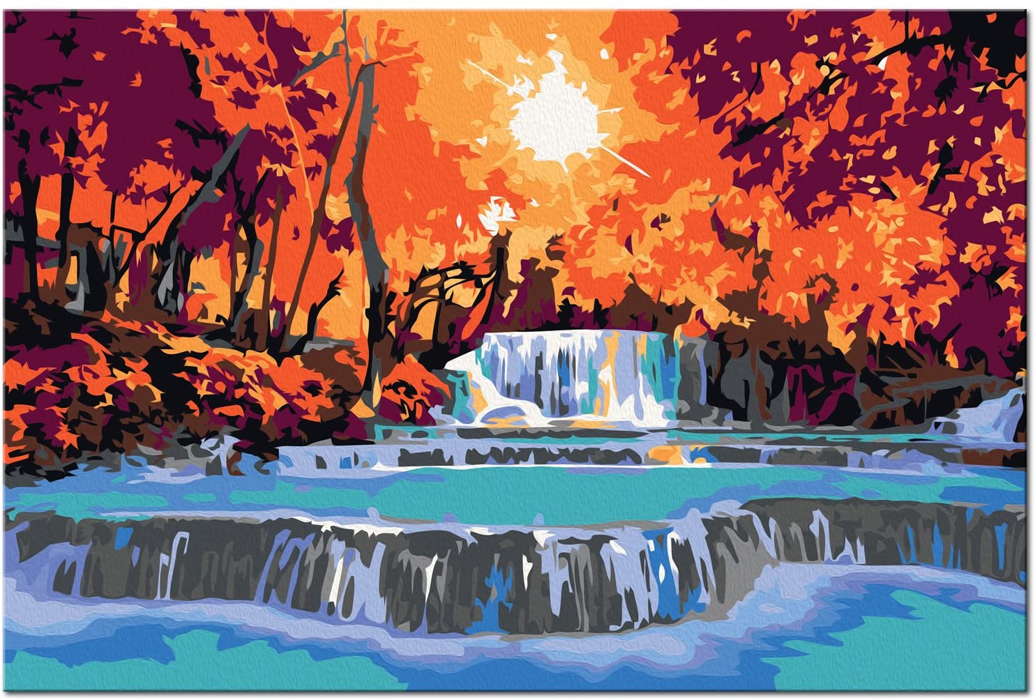 Glezna izkrāso pēc cipariem - Cascade 60x40 cm Artgeist