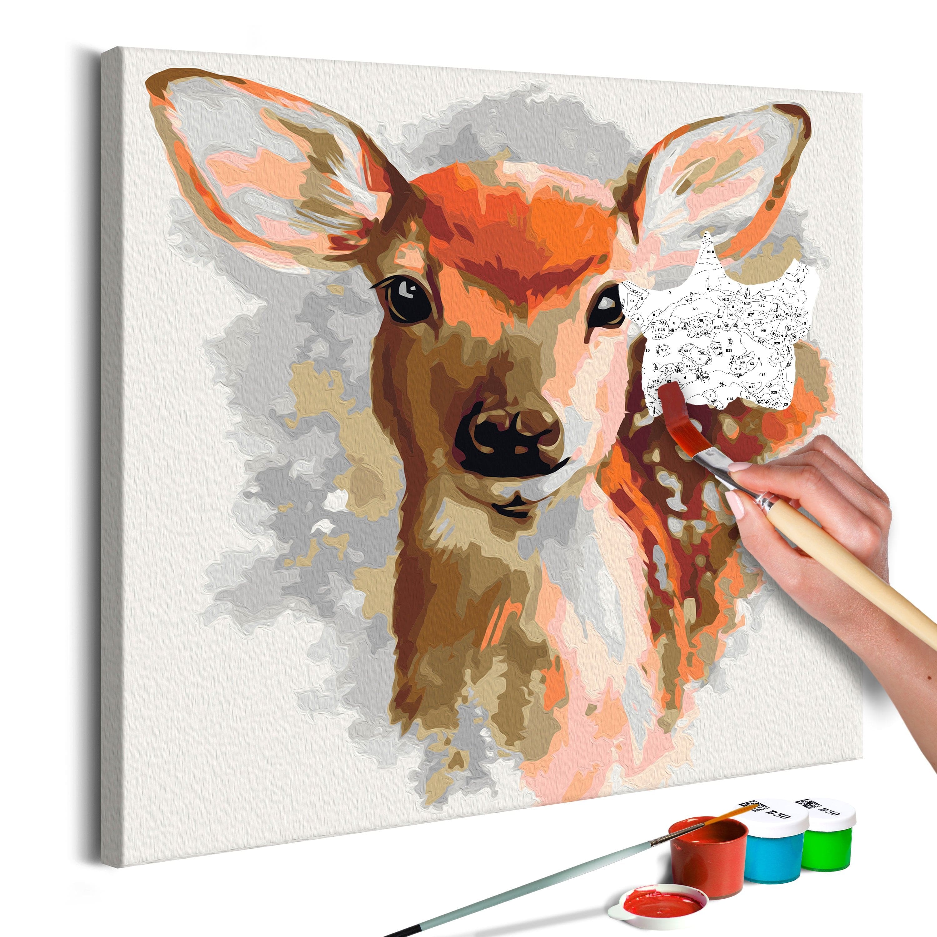 Glezna izkrāso pēc cipariem - Charming Fawn 40x40 cm Artgeist