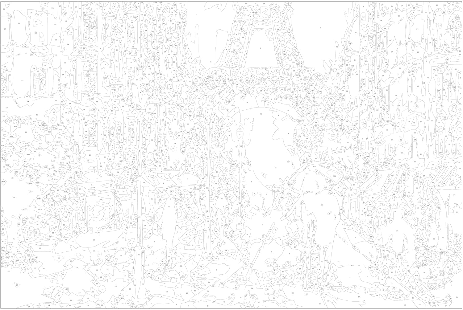 Glezna izkrāso pēc cipariem - From Paris With Love 60x40 cm Artgeist