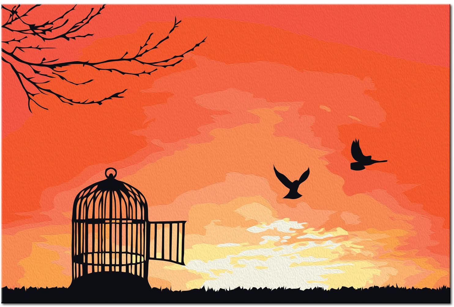 Glezna izkrāso pēc cipariem - Open Cage 60x40 cm Artgeist