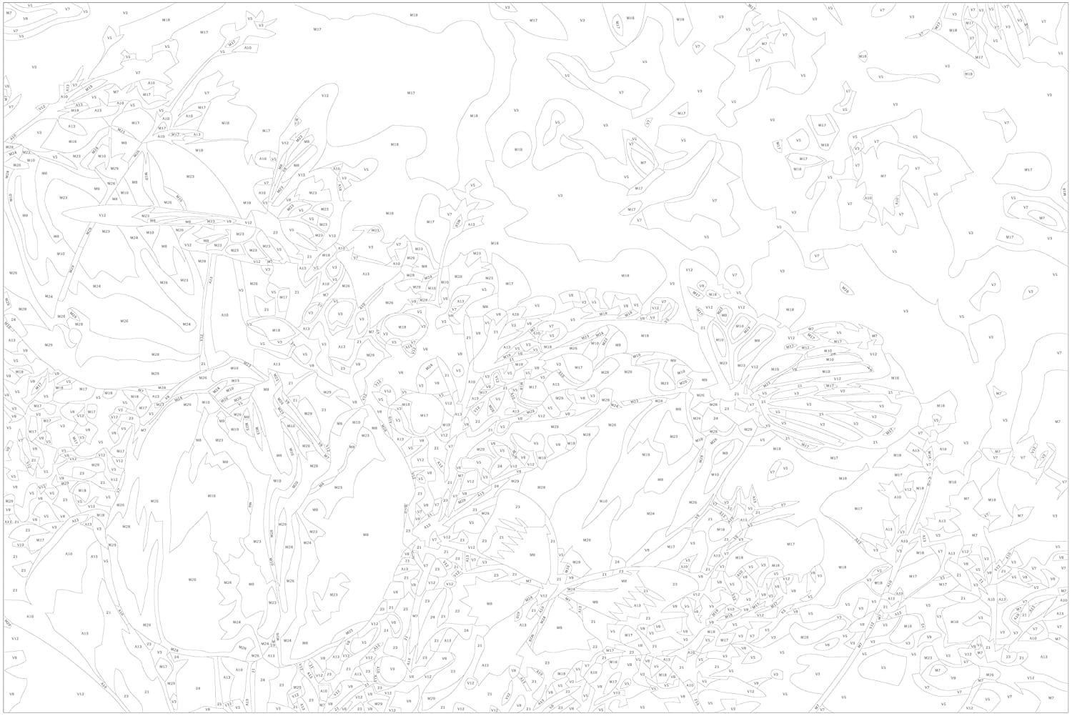 Glezna izkrāso pēc cipariem - Tulips (Meadow) 60x40 cm Artgeist