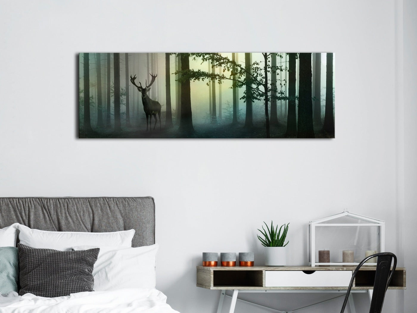 Glezna ar dabas tematiku - Rīts (1 daļa) Šaura, zaļa krāsā Home Trends