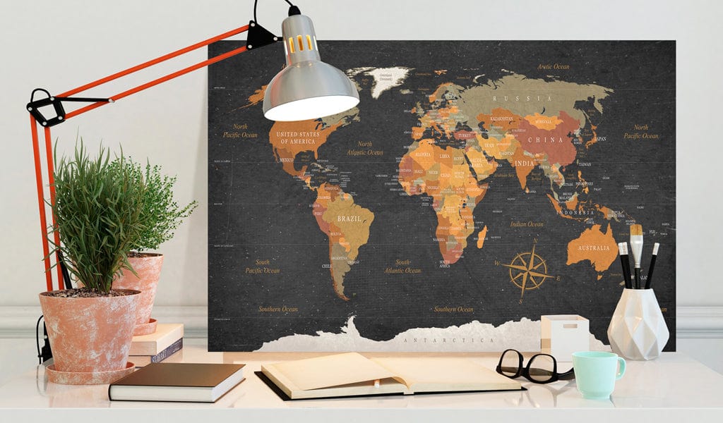 Glezna - World Map_ Secrets of the Earth Home Trends