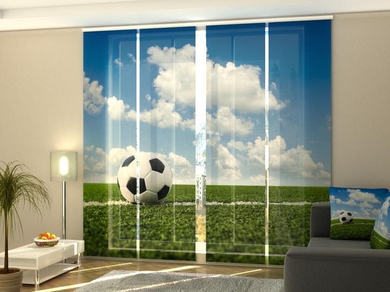 Paneļu aizkari (4 daļas) Ball on a Football Pitch Home Trends