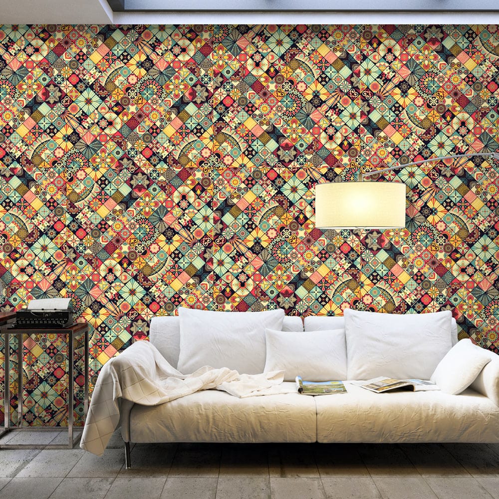 XXL Fototapetes - Varavīksnes mozaīka 500x280 E-interjers.lv