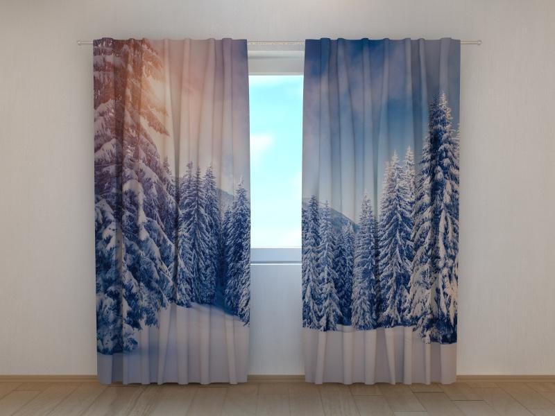 Ziemassvētku aizkari - Ziemassvētku saulriets 180 x 140 cm (2X 90x140 cm) / SCREEN E-interjers.lv