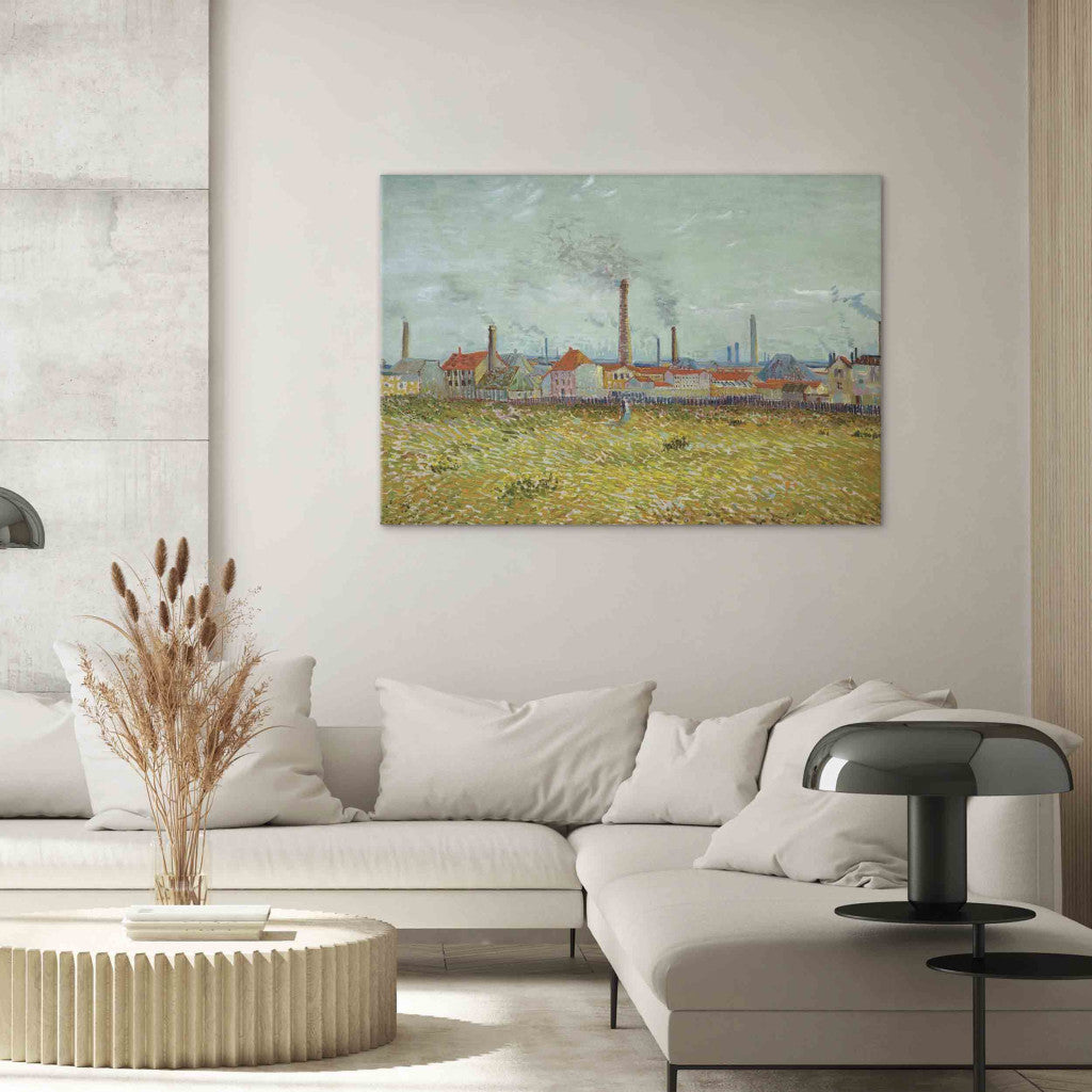 Gleznas reprodukcija - Vincent van Gogh - Factories at Asnieres, seen from the Quai de Clichy