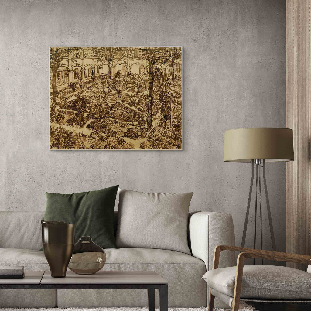 Gleznas reprodukcija - Vincent van Gogh - The Courtyard of the Hospital