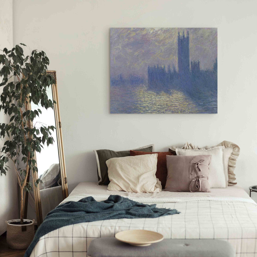 Gleznas reprodukcija - Claude Monet - The Houses of Parliament, Stormy Sky