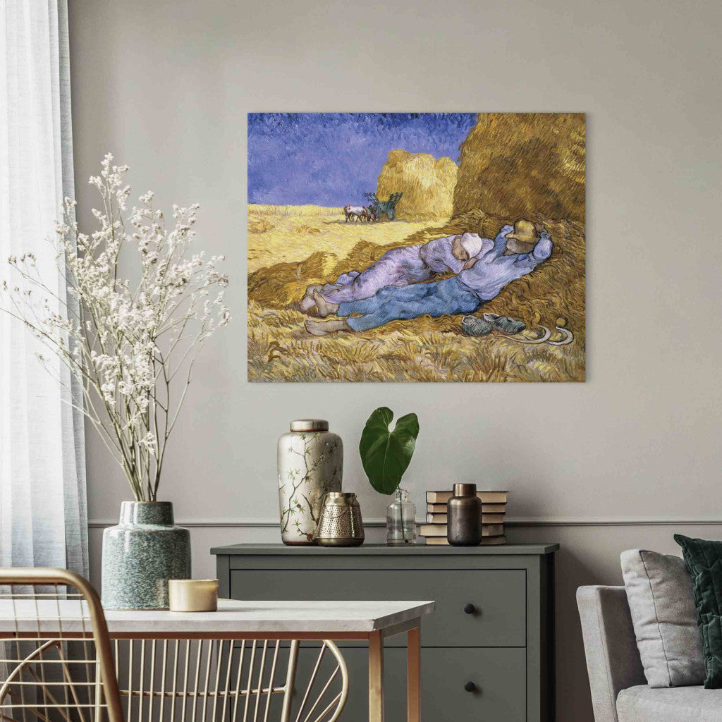 Gleznas reprodukcija - Vincent van Gogh - Noon, or The Siesta, after Millet
