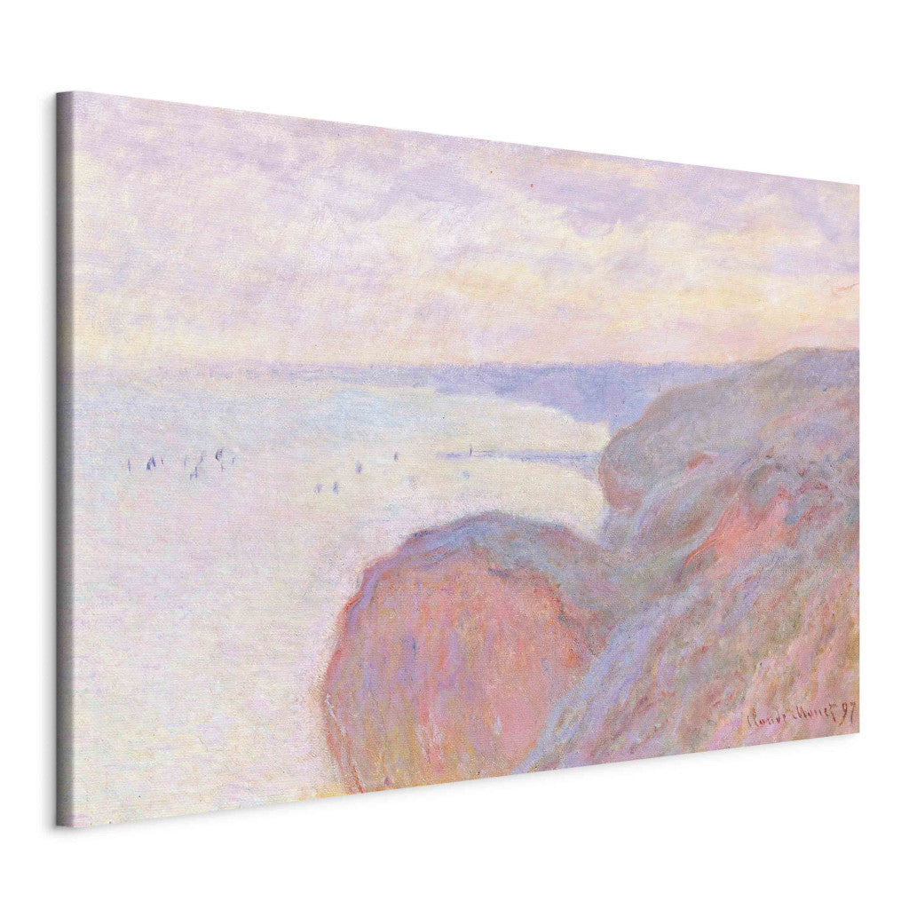 Gleznas reprodukcija - Claude Monet - Sur la Falaise pres Dieppe, ciel couvert