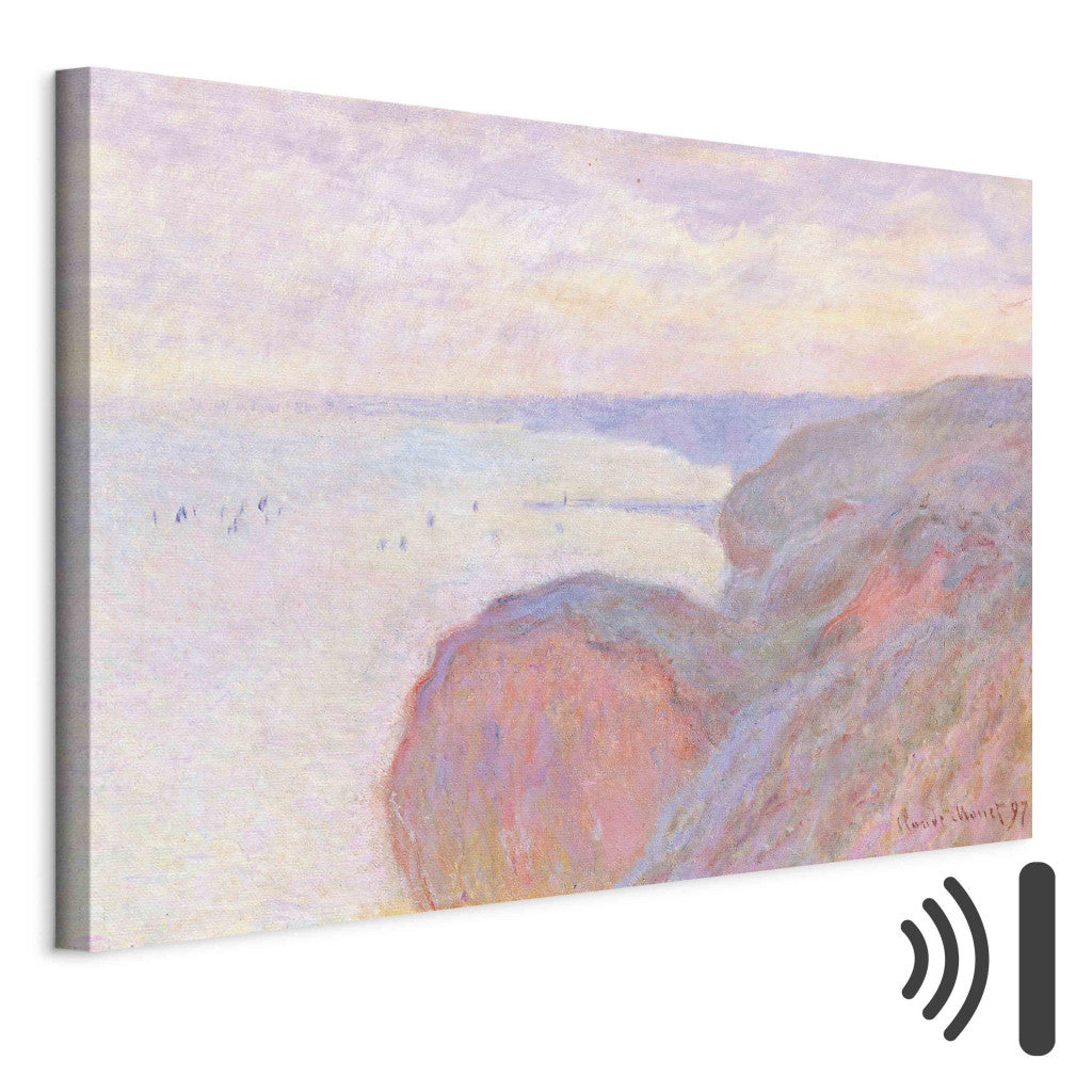 Gleznas reprodukcija - Claude Monet - Sur la Falaise pres Dieppe, ciel couvert