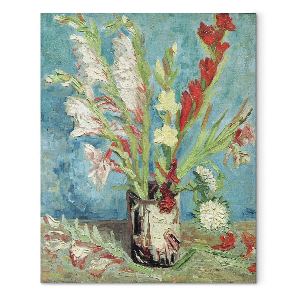 Gleznas reprodukcija - Vincent van Gogh - Vase with gladioli