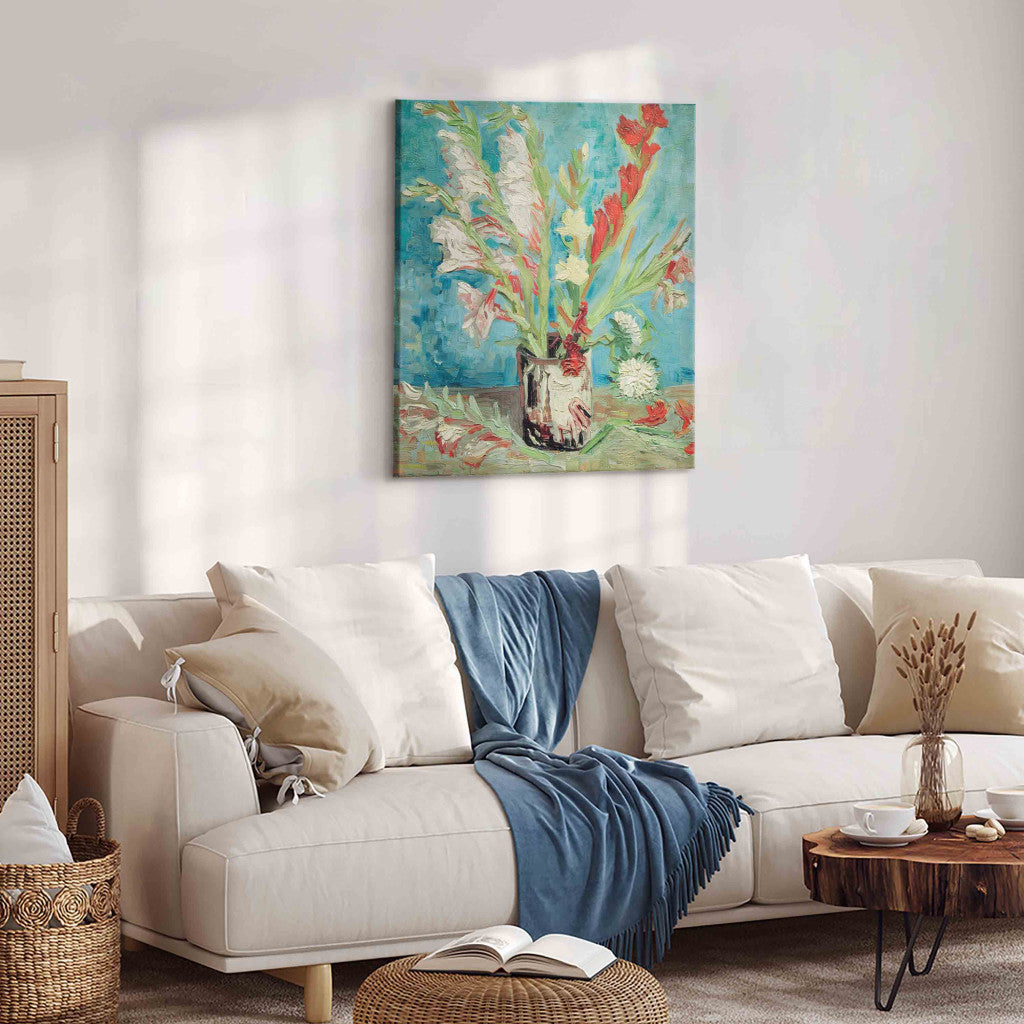 Gleznas reprodukcija - Vincent van Gogh - Vase with gladioli