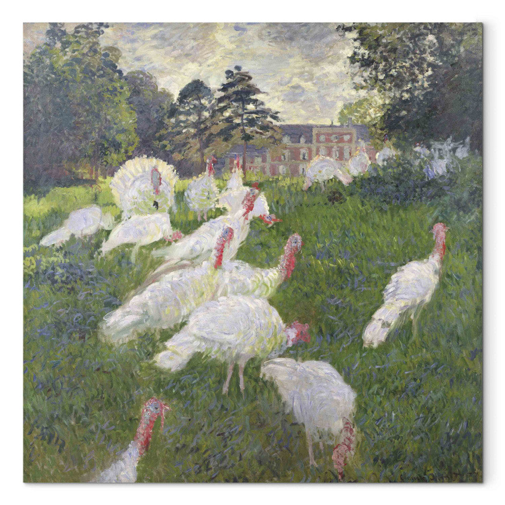 Gleznas reprodukcija - Claude Monet - The Turkeys at the Chateau de Rottembourg, Montgeron