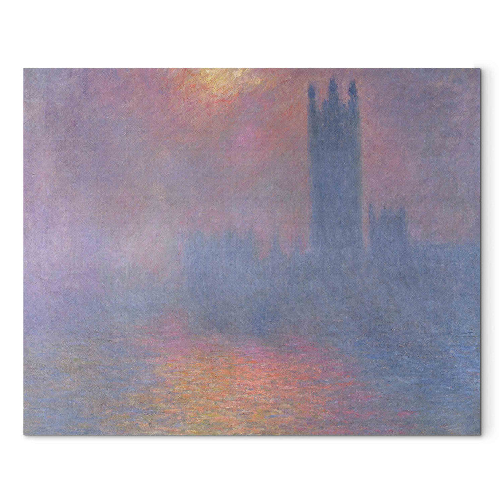 Gleznas reprodukcija - Claude Monet - The Houses of Parliament, London, with the sun breaking through the fog