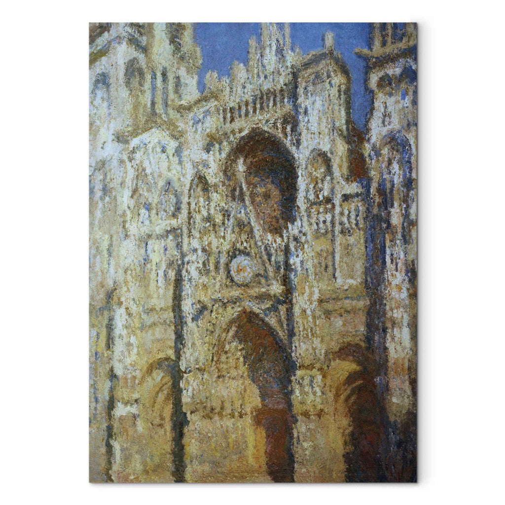 Gleznas reprodukcija - Claude Monet - The Cathedral of Rouen, the portal and the Tour d'Albane in bright daylight