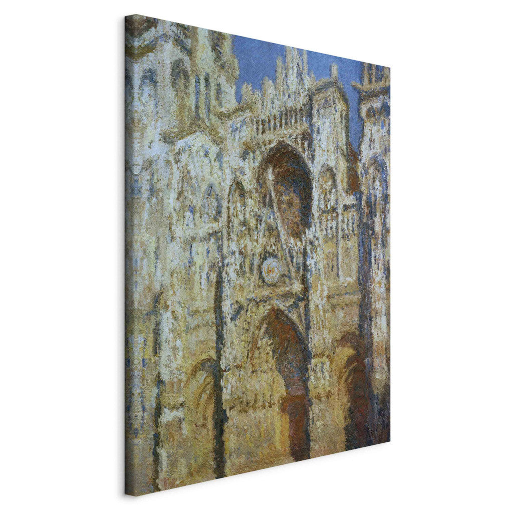 Gleznas reprodukcija - Claude Monet - The Cathedral of Rouen, the portal and the Tour d'Albane in bright daylight