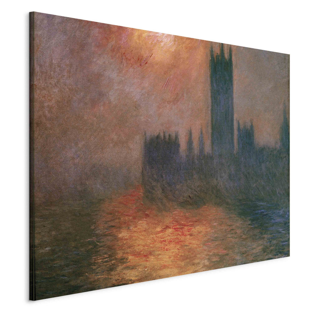 Gleznas reprodukcija - Claude Monet - Le Parlement, coucher de soleil