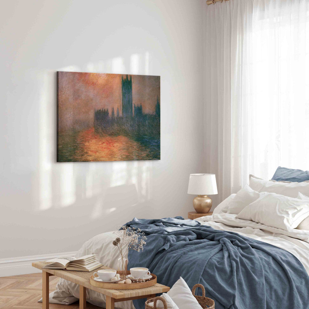 Gleznas reprodukcija - Claude Monet - Le Parlement, coucher de soleil