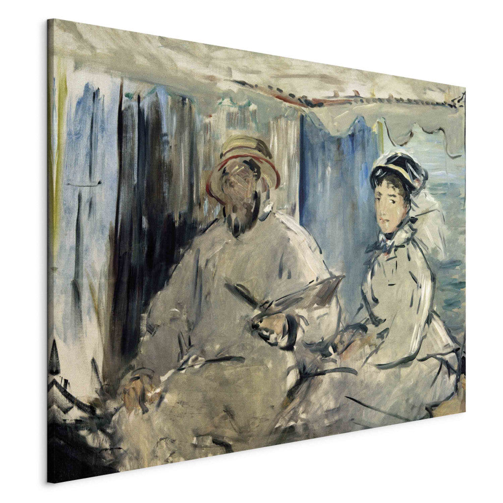 Gleznas reprodukcija - Claude Monet - Monet peignant dans son atelier