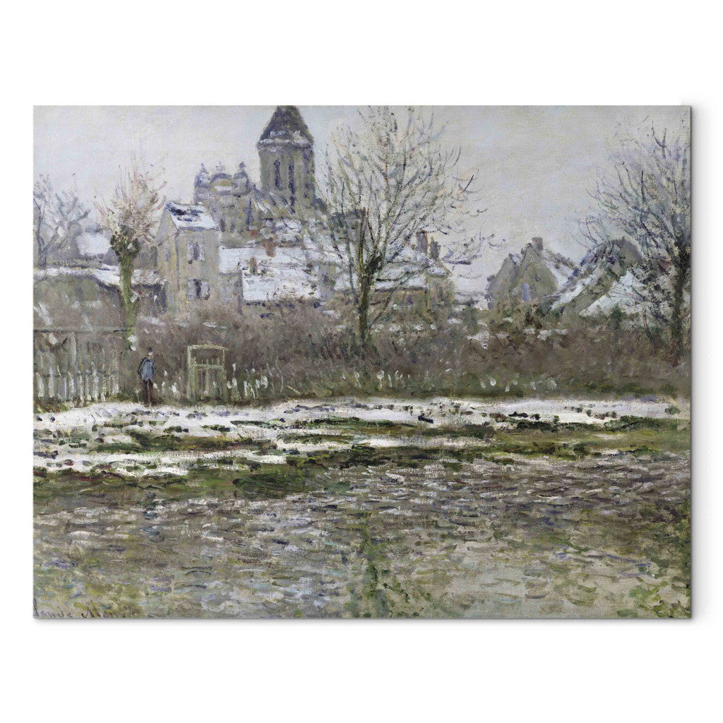Gleznas reprodukcija - Claude Monet - The Church at Vetheuil under Snow