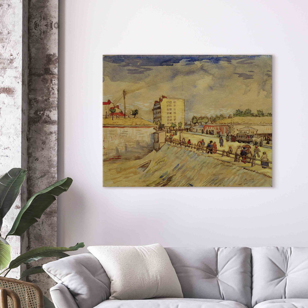 Gleznas reprodukcija - Vincent van Gogh - Gate in the Paris Ramparts