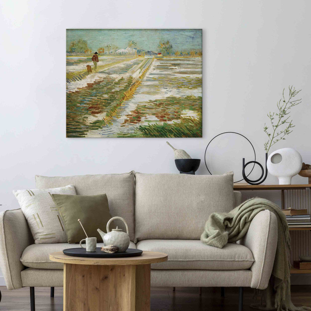 Gleznas reprodukcija - Vincent van Gogh - Landscape with Snow